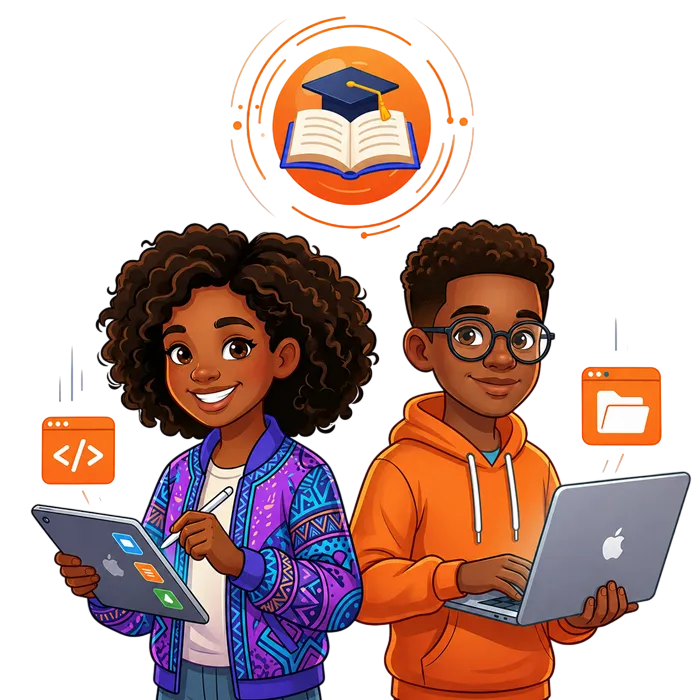 Kids learning digital skills